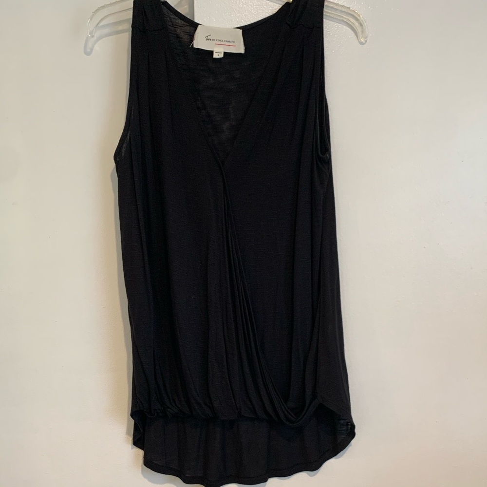 Vince Camuto black wrap tank top - size small